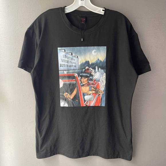 Romwe I Don’t Know Where I’m Going But I’m On My Way ..Women’s Graphic Tee Small - Picture 3 of 8